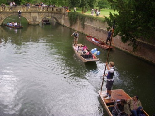 Punting boats at Cambridge (from June). 