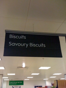 The most British sign I was able to find all week. From "Waitrose," our local grocery store.